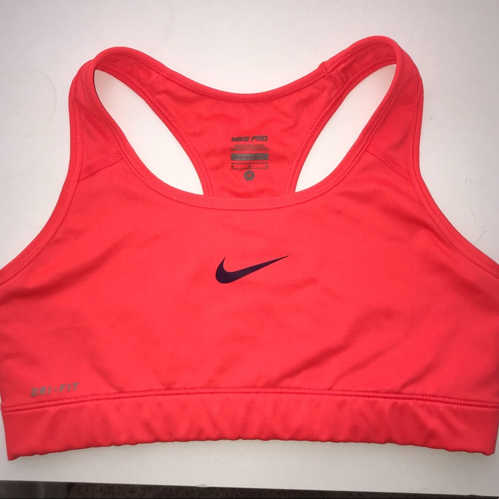 Neon Pink Nike Sports Bra